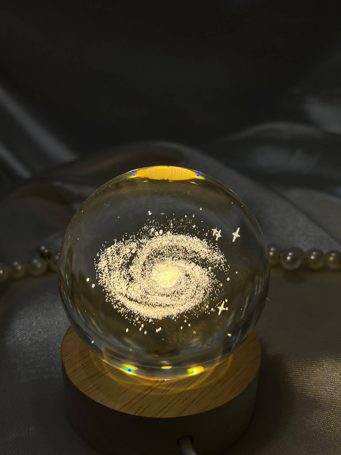 چراغ خواب گوی کریستال طراح کهکشان راه شیری