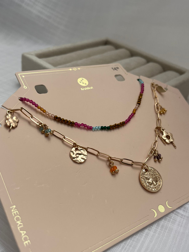 گردنبند زنانه تابستونی مینیمال ۳ لاین